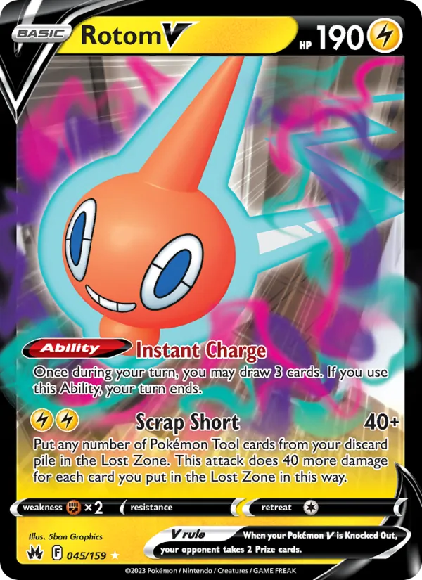 Rotom V #045 – Crown Zenith card