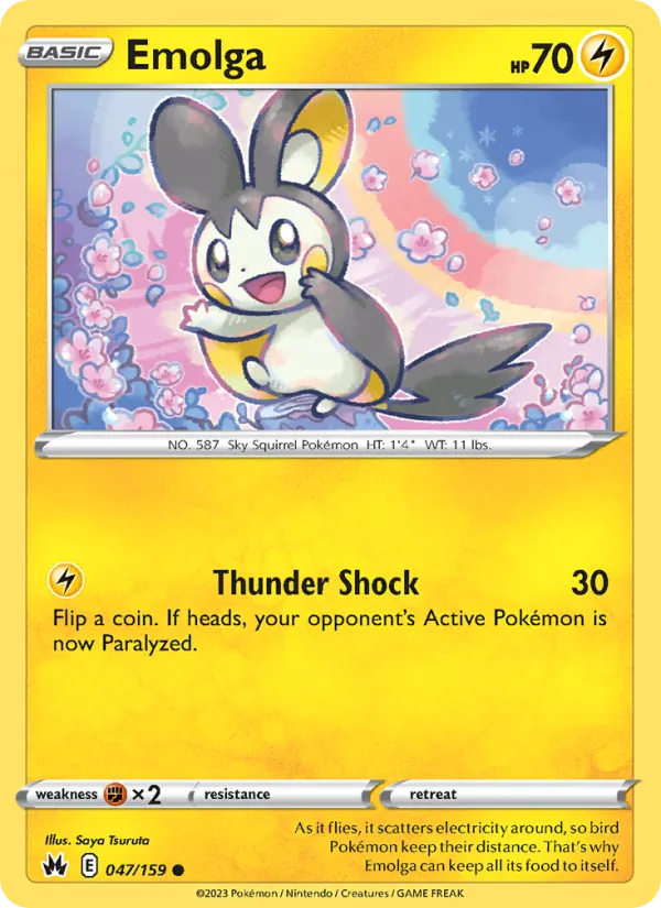 Emolga #047 – Crown Zenith card