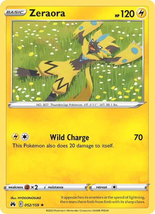 Zeraora #052 – Crown Zenith card