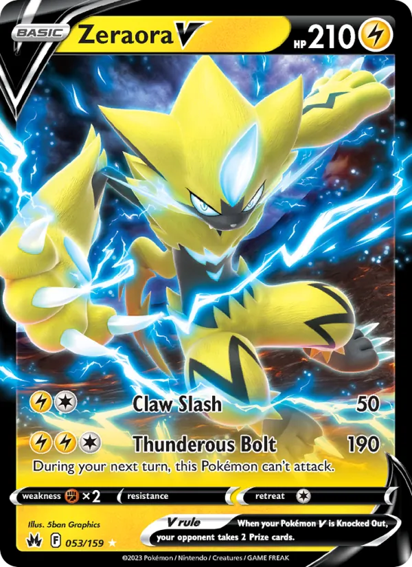 Zeraora V #053 – Crown Zenith card