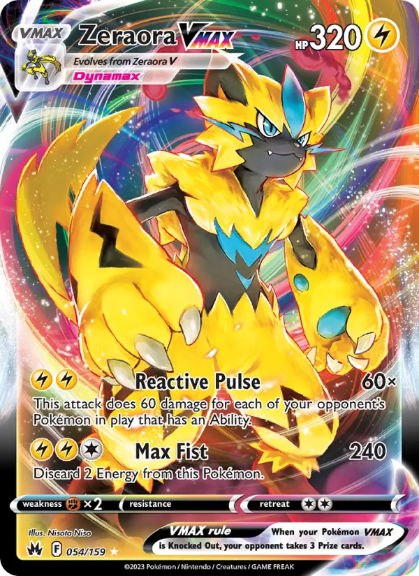 Zeraora VMAX #054 – Crown Zenith card