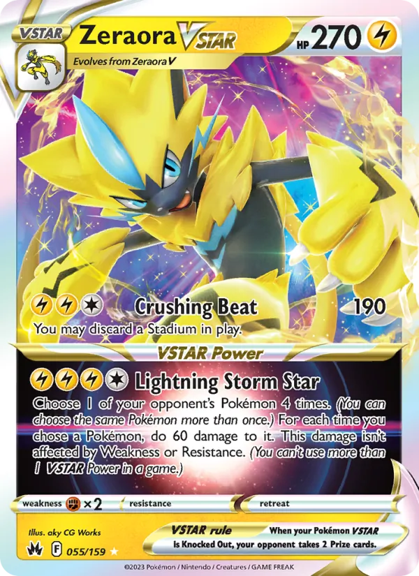 Zeraora VSTAR #055 – Crown Zenith card