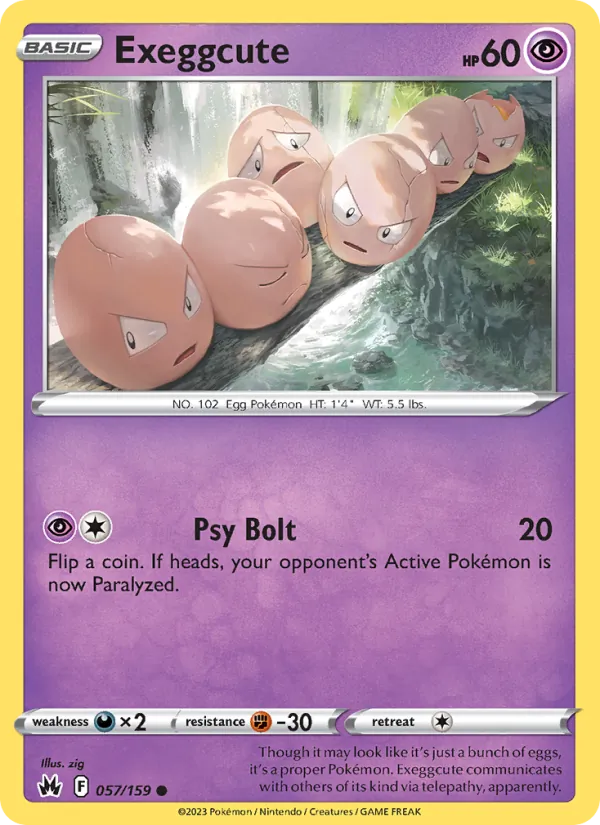 Exeggcute #057 – Crown Zenith card