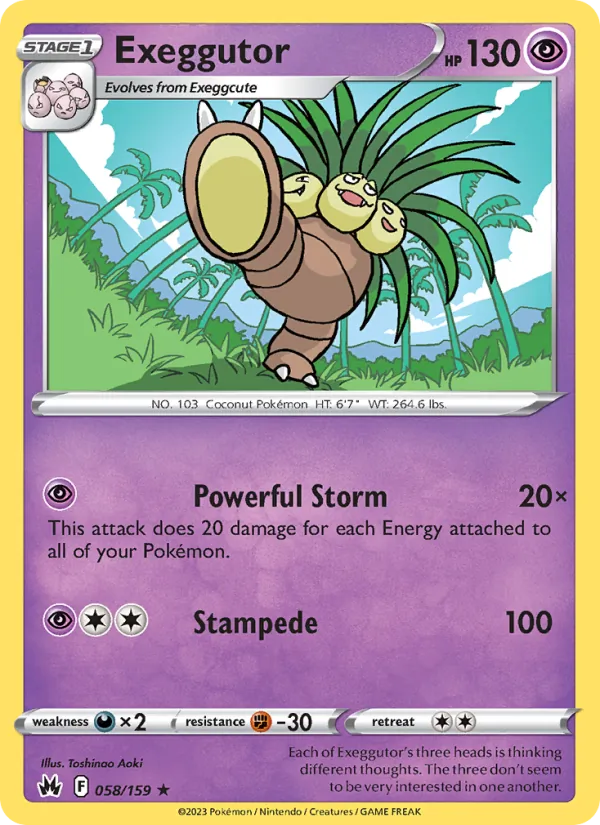 Exeggutor #058 – Crown Zenith card