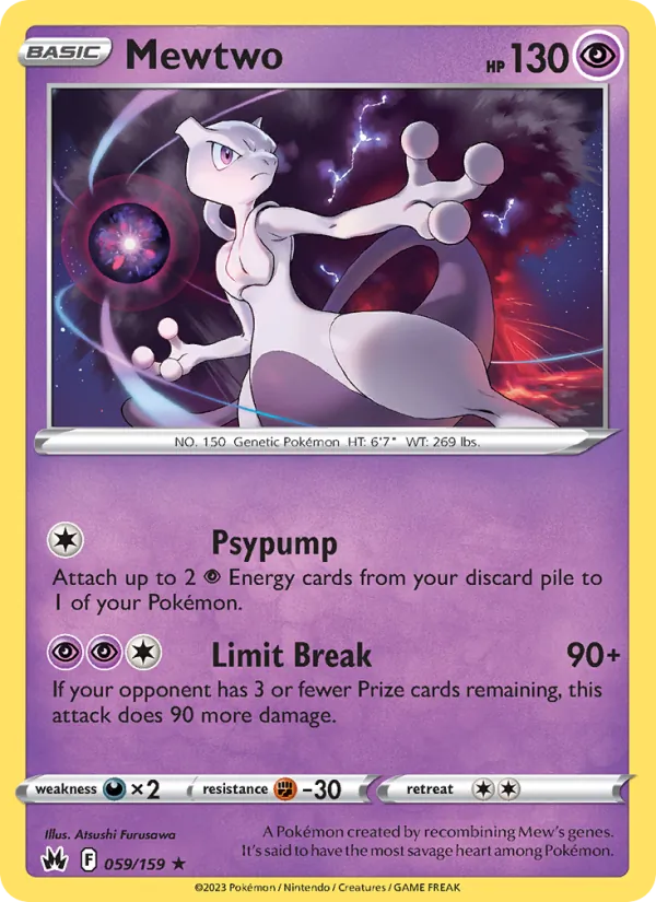 Mewtwo #059 – Crown Zenith card