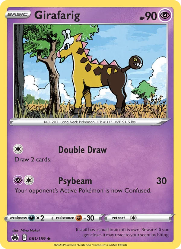 Girafarig #061 – Crown Zenith card