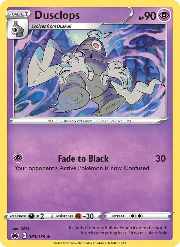Dusclops #063 – Crown Zenith card