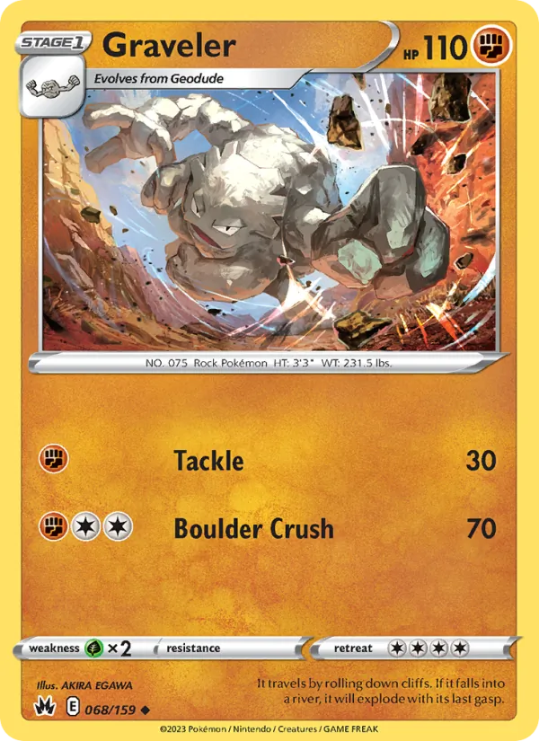 Graveler #068 – Crown Zenith card