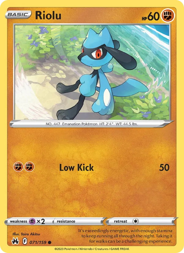 Riolu #071 – Crown Zenith card
