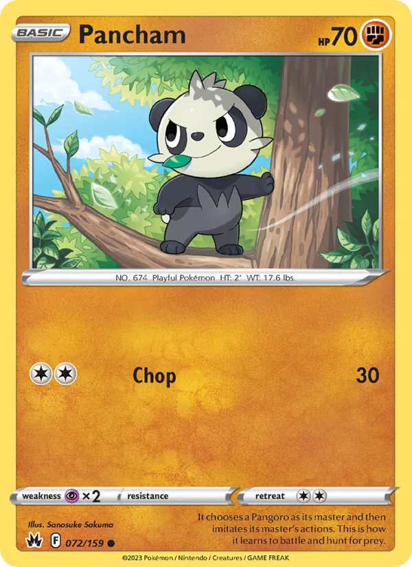 Pancham #072 – Crown Zenith card