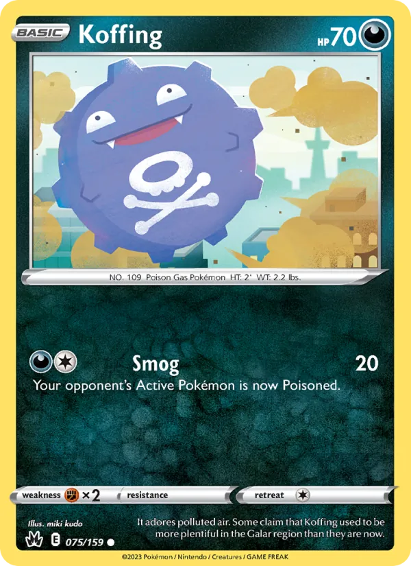 Koffing #075 – Crown Zenith card