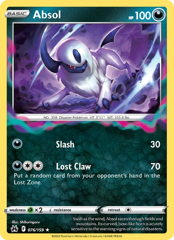 Absol #076 – Crown Zenith card