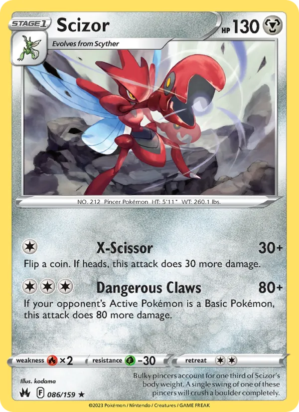 Scizor #086 – Crown Zenith card