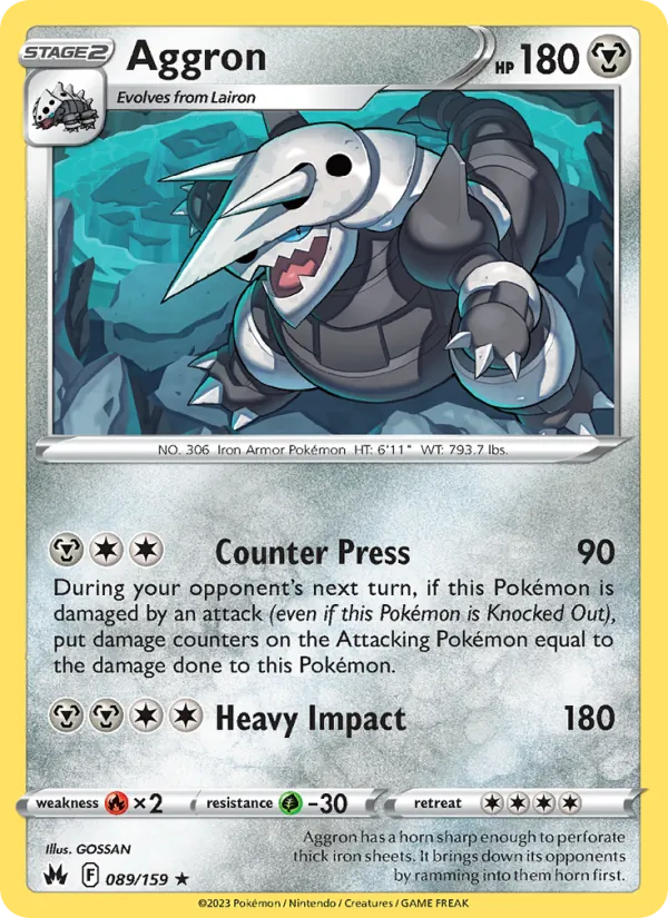 Aggron #089 – Crown Zenith card