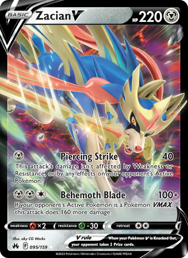 Zacian V #095 – Crown Zenith card