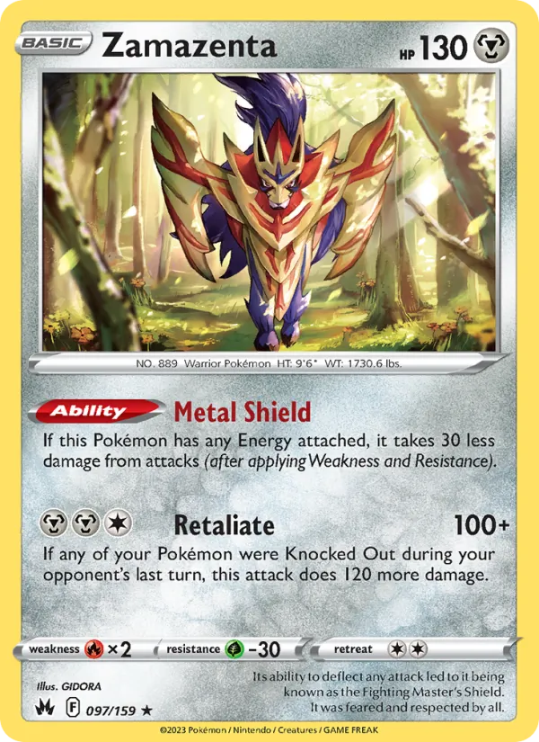 Zamazenta #097 – Crown Zenith card
