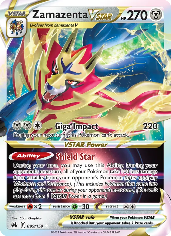 Zamazenta VSTAR #099 – Crown Zenith card