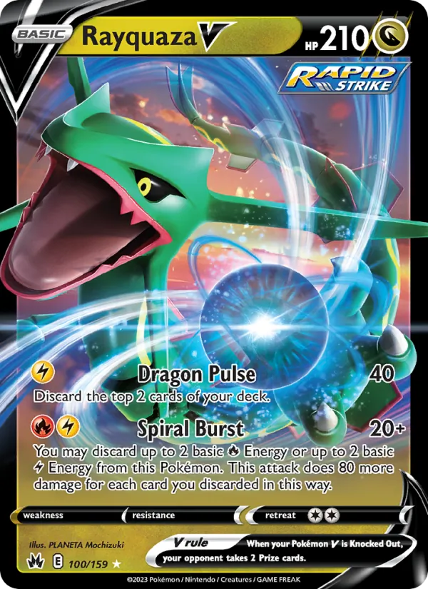 Rayquaza V #100 – Crown Zenith card