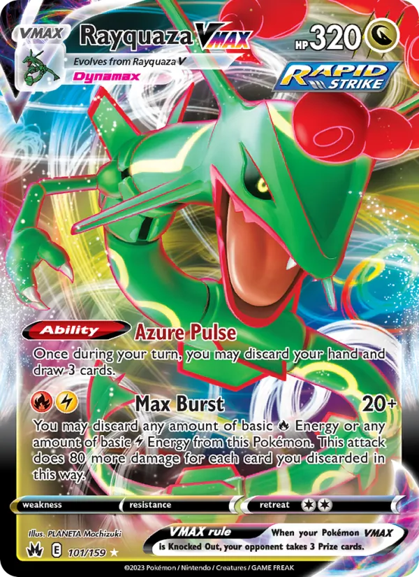 Rayquaza VMAX #101 – Crown Zenith card
