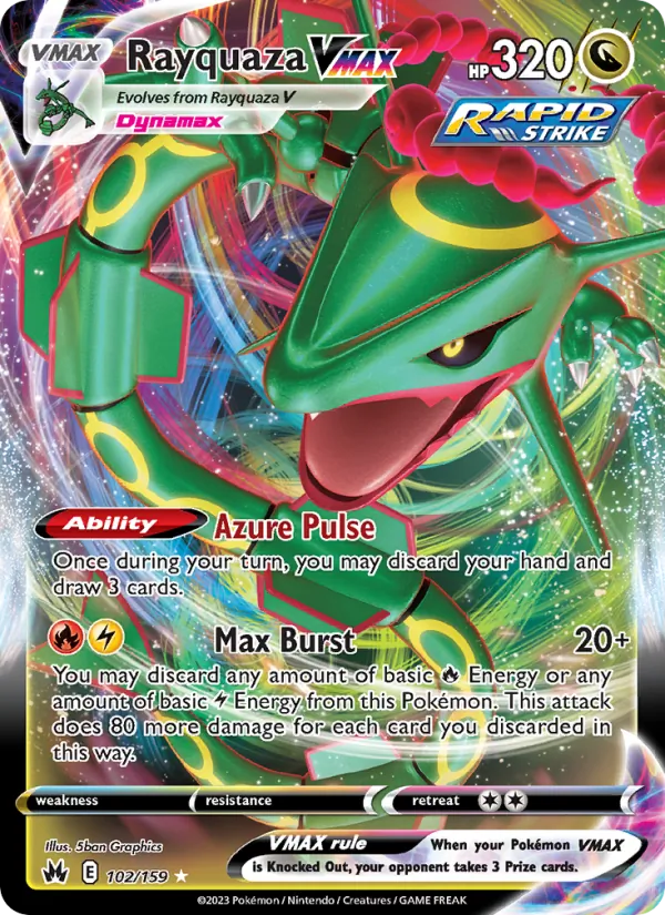 Rayquaza VMAX #102 – Crown Zenith card