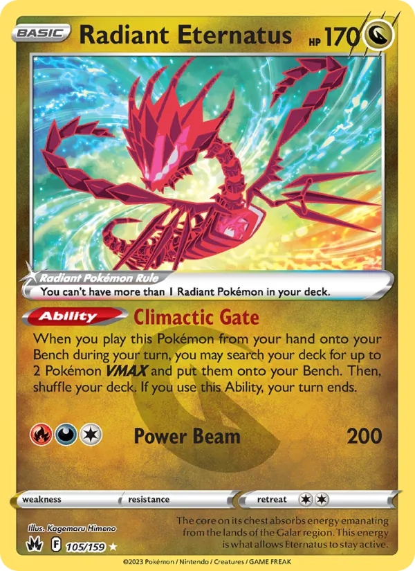 Radiant Eternatus #105 – Crown Zenith card