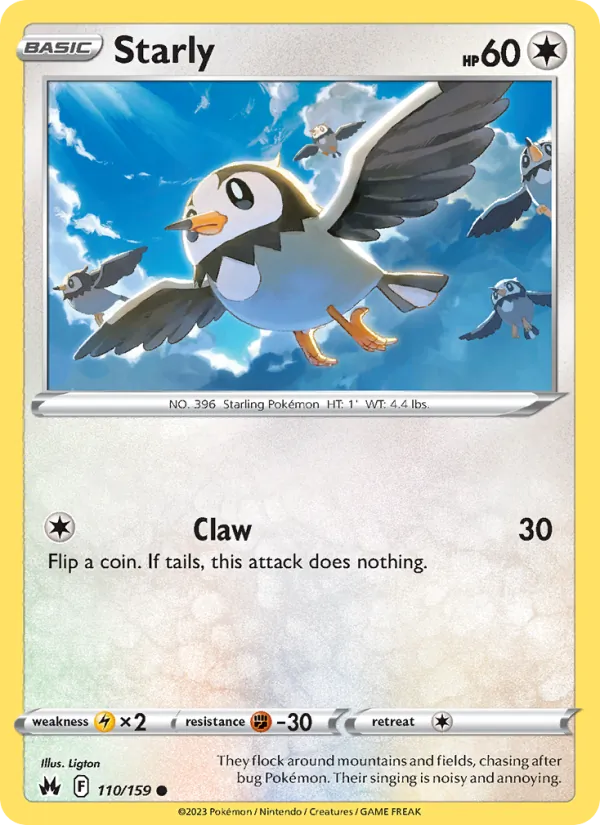 Starly #110 – Crown Zenith card