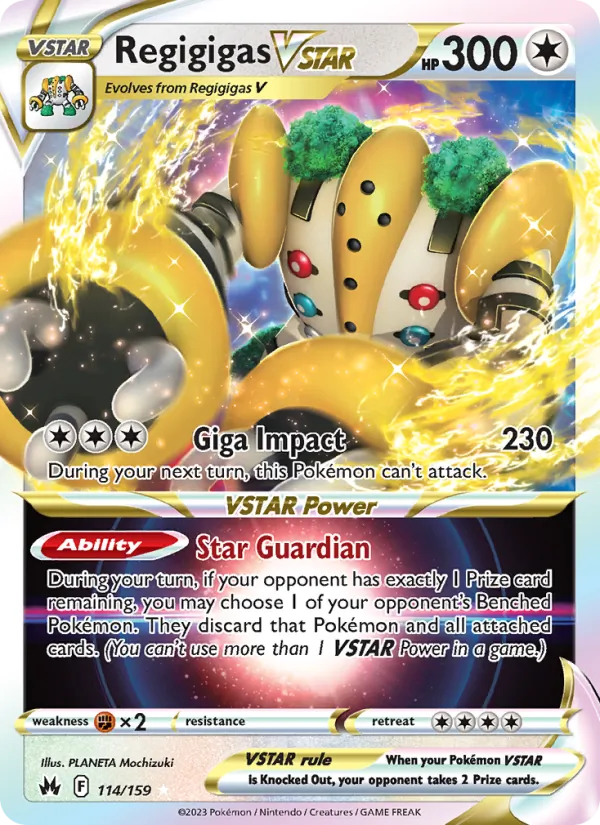 Regigigas VSTAR #114 – Crown Zenith card