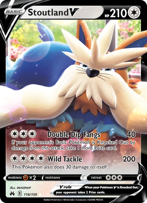 Stoutland V #116 – Crown Zenith card