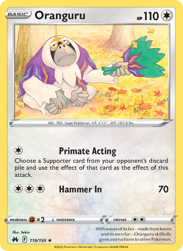 Oranguru #119 – Crown Zenith card
