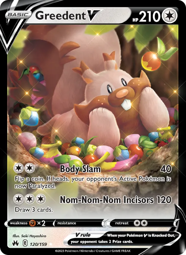 Greedent V #120 – Crown Zenith card