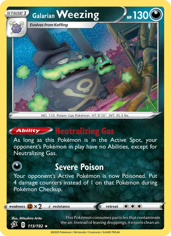 Galarian Weezing #113 – Rebel Clash card