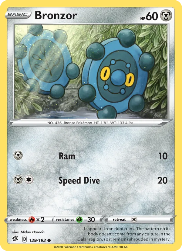 Bronzor #129 – Rebel Clash card