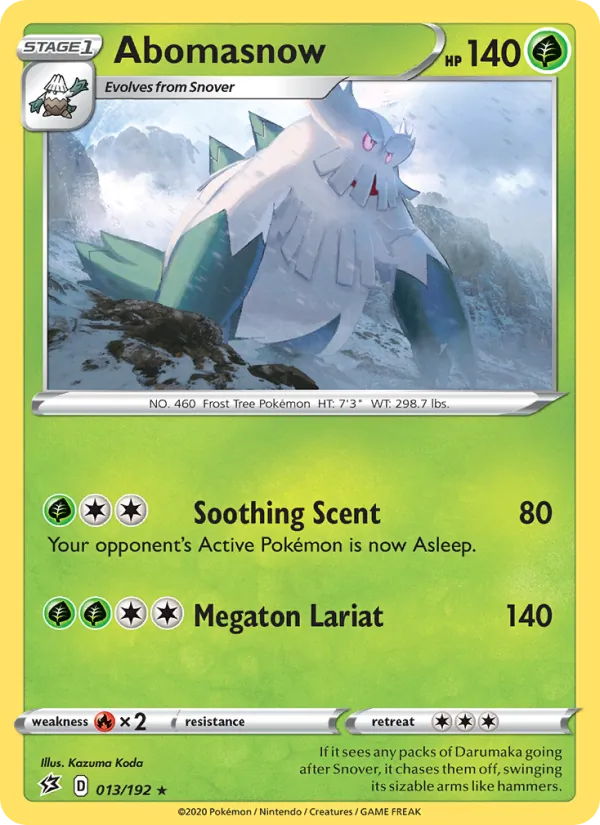 Abomasnow #13 – Rebel Clash card