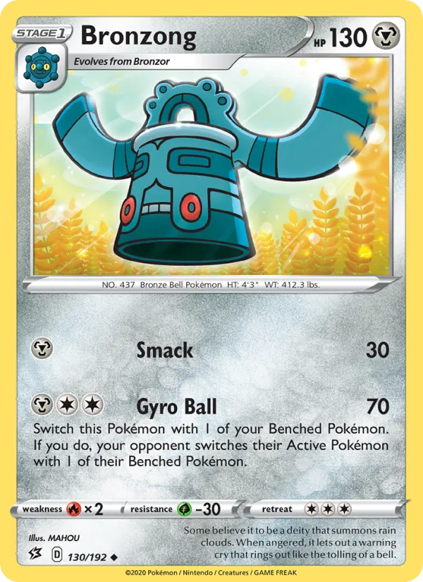 Bronzong #130 – Rebel Clash card
