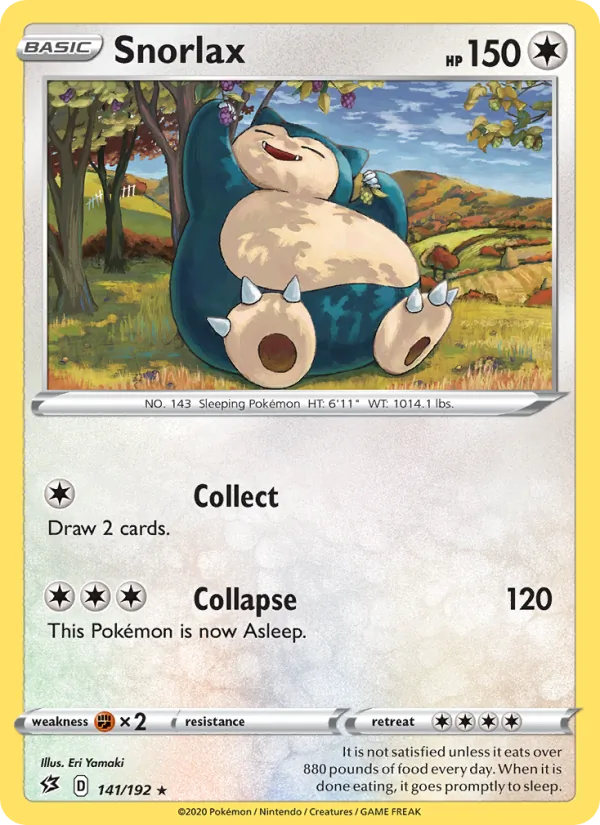 Snorlax #141 – Rebel Clash card