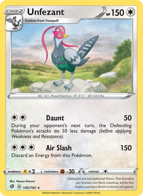 Unfezant #145 – Rebel Clash card