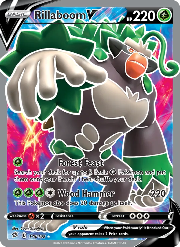 Rillaboom V #175 – Rebel Clash card