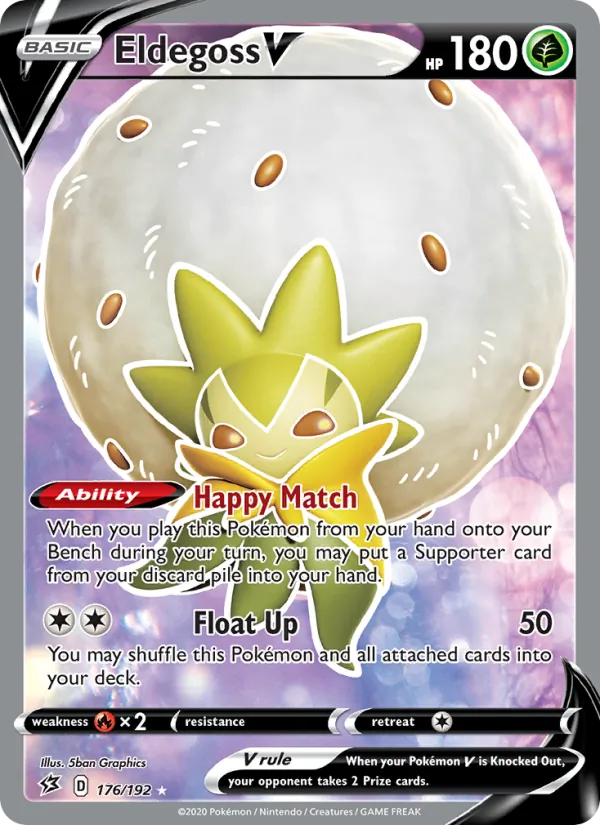 Eldegoss V #176 – Rebel Clash card
