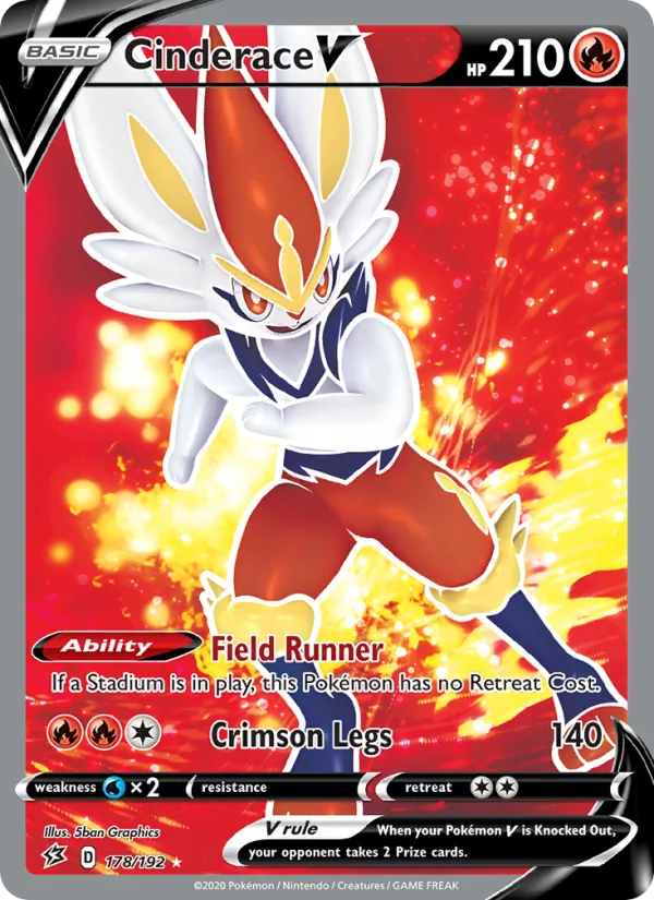 Cinderace V #178 – Rebel Clash card