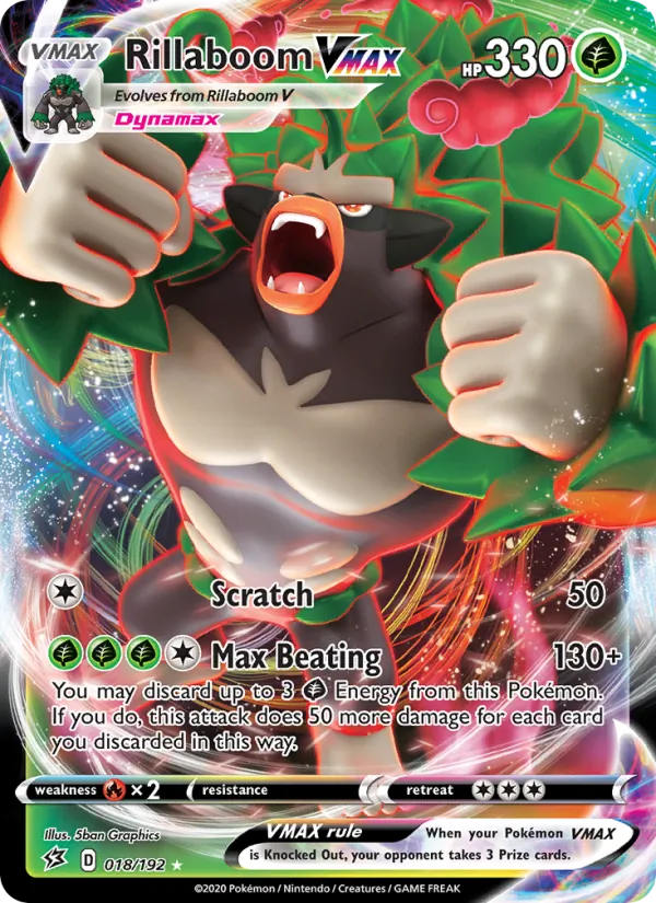 Rillaboom VMAX #18 – Rebel Clash card