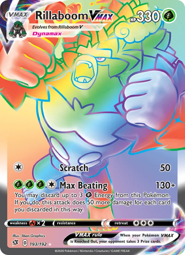 Rillaboom VMAX #193 – Rebel Clash card
