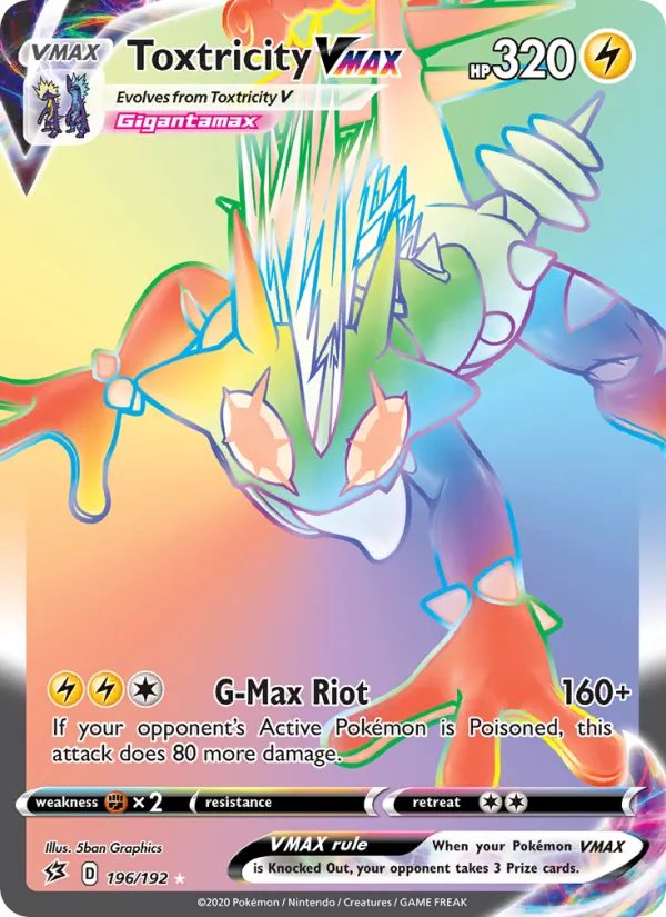 Toxtricity VMAX #196 – Rebel Clash card