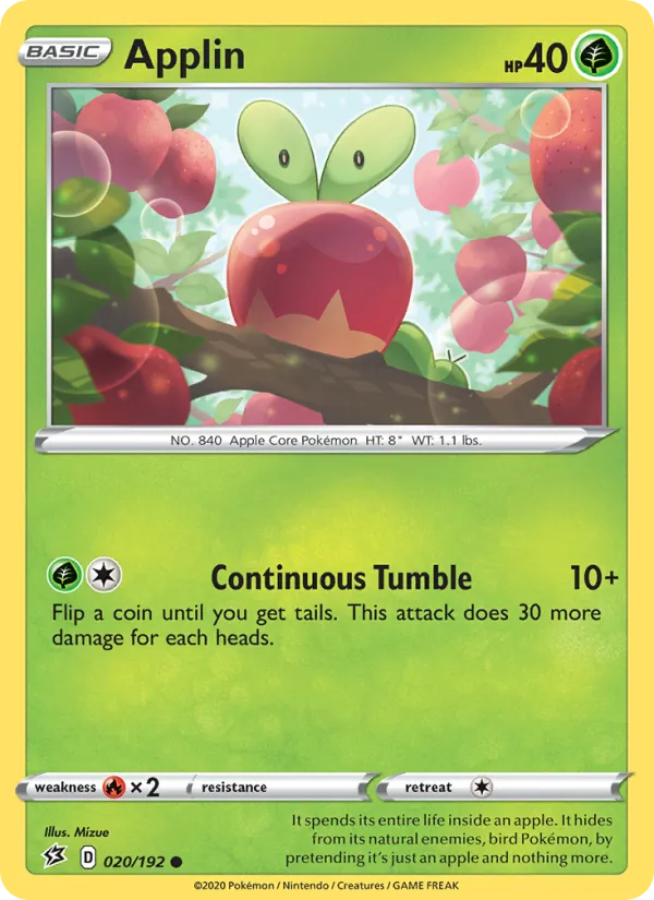 Applin #20 – Rebel Clash card