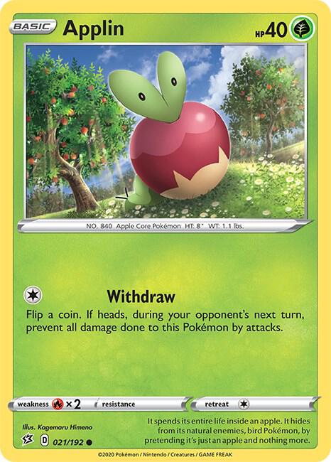 Applin #21 – Rebel Clash card