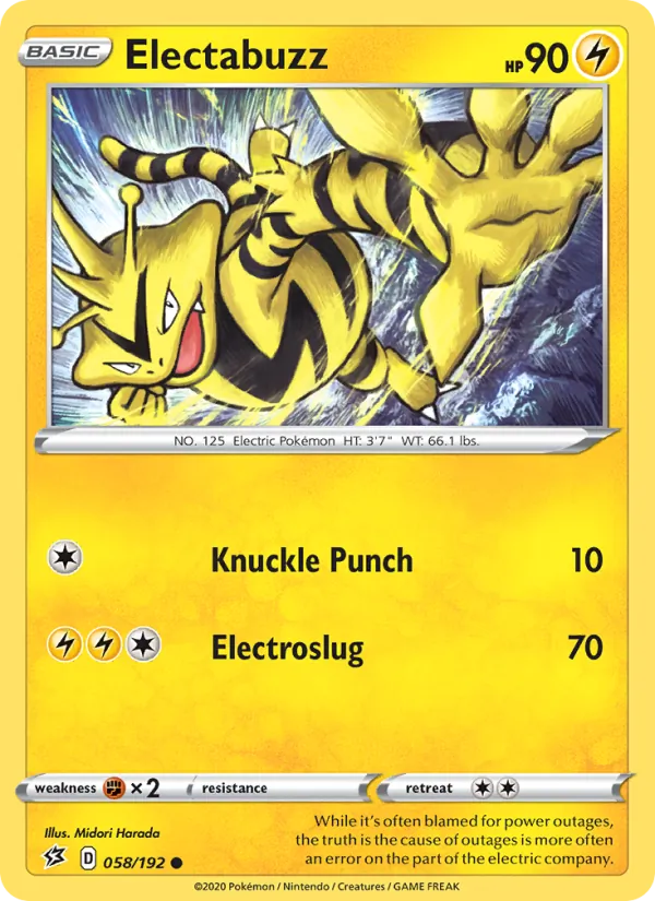 Electabuzz #58 – Rebel Clash card
