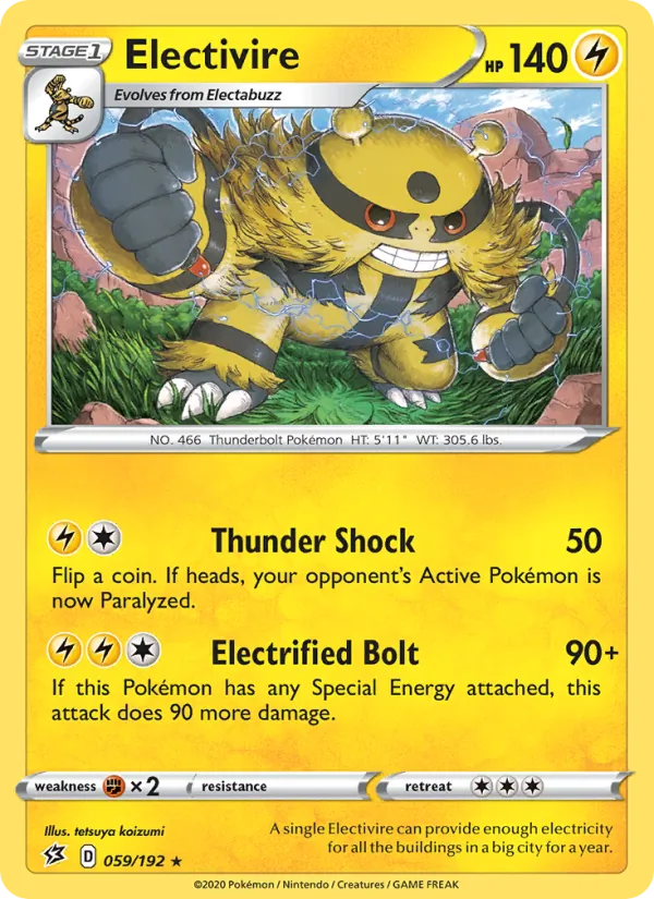 Electivire #59 – Rebel Clash card