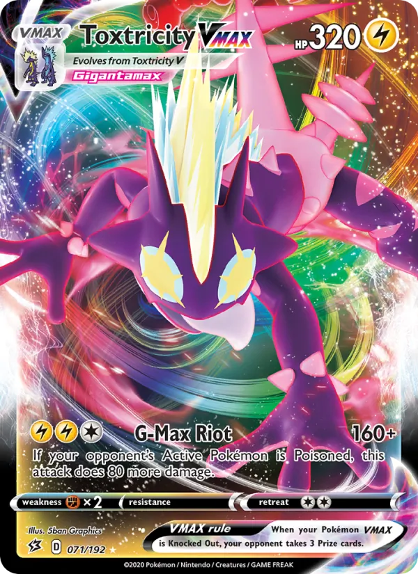 Toxtricity VMAX #71 – Rebel Clash card