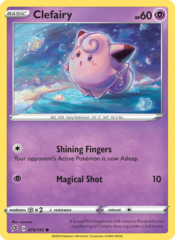 Clefairy #74 – Rebel Clash card