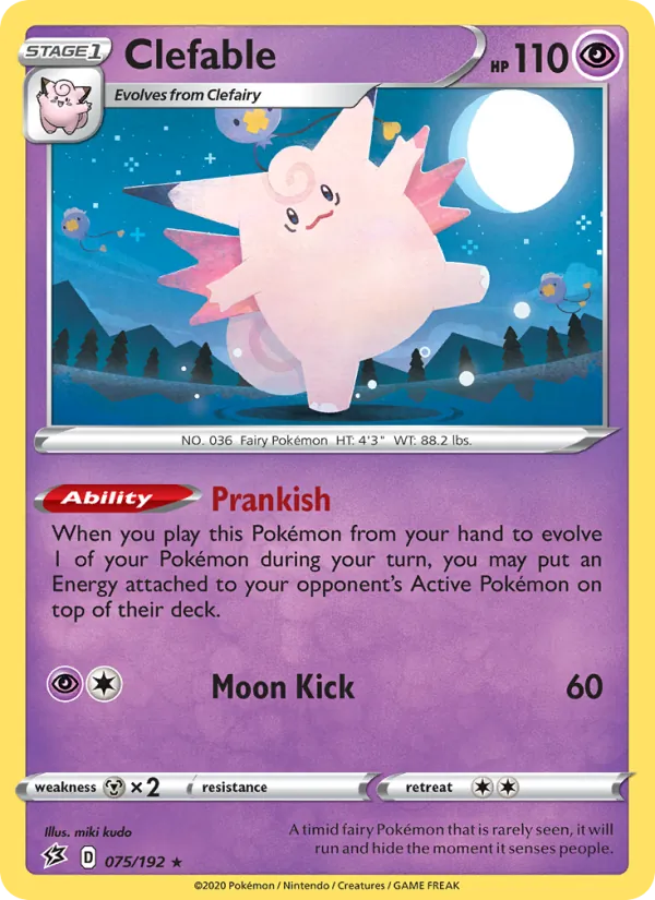 Clefable #75 – Rebel Clash card