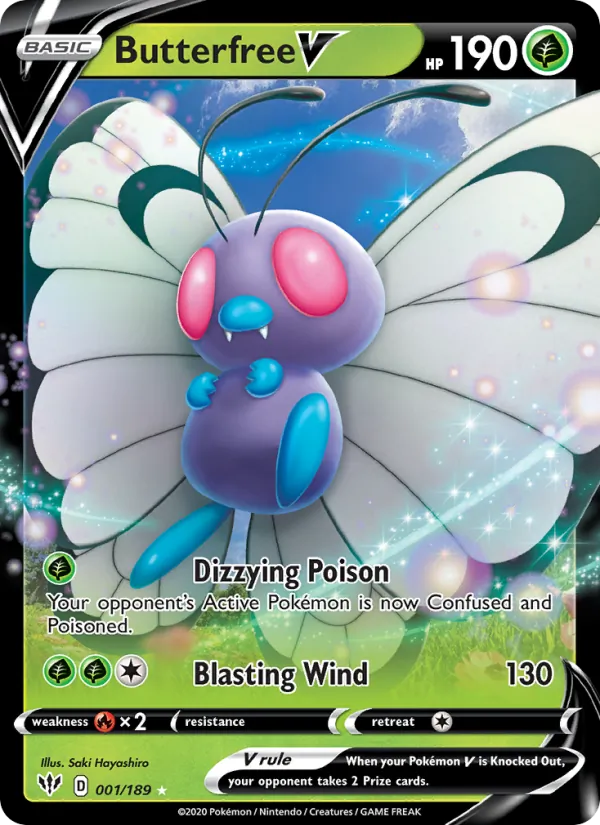 Butterfree V #1 – Darkness Ablaze card